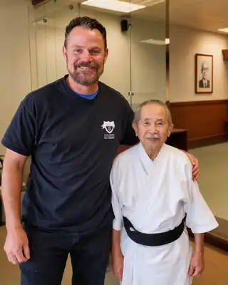 Marc Pearson visiting his first Aikido teacher after 35 years